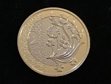 Rare 1st Strike 2023 UK King Charles III Flowers BiMetallic £2 Pound Privy Mark