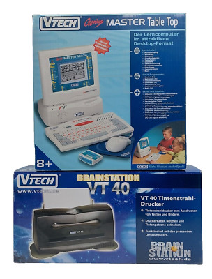 Vtech Genius Master Table Top Lerncomputer + VT40 Drucker / Unbespielt, Ovp