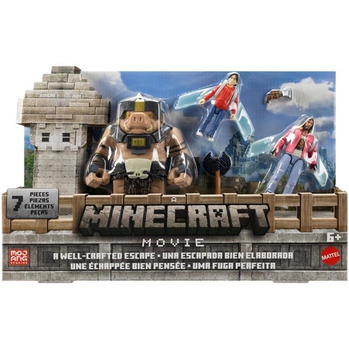 A Minecraft Movie A Well-Crafted Escape Action Figure 3 Pack Playset New Sealed - Picture 2 of 5