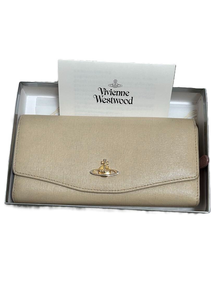 Vivienne Westwood Long Wallet Beige Orb Shipped from Japan | eBay