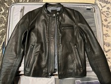 Gap Genuine Leather Moto Jacket Xs True Black Euc