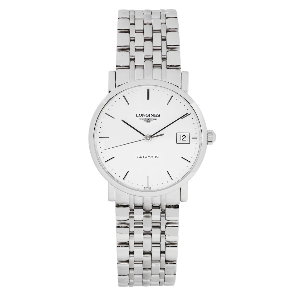 Longines Elegant Stainless Steel White Dial Automatic Ladies Watch L4.809.4.12.6