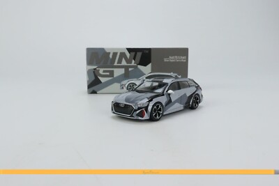 ミニカー MINI GT Audi RS 6 Avant Silver Digital MINI GT 1/64 Audi RS 6 Avant Silver Digital Camouflage