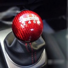 Mugen Red Carbon 6sp Gear Knob Honda Civic Type R Acura Rsx Si Accord Sport Vtec