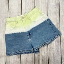 Vtg Frederick  s of Hollywood Bleach Dyed Denim High Waisted Jean Shorts Size 3/4