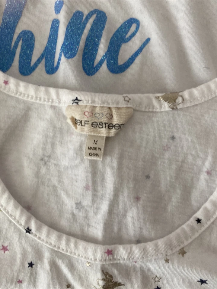 Lot of 7 girls shirts by Children's Place,Faded Glory Self-Esteem 7/8 - Image 3 of 4