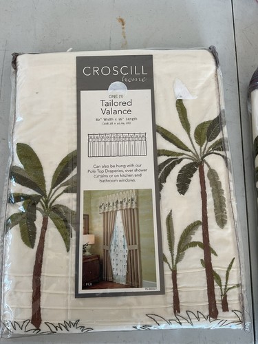 82x16 Palm Tree Valance New Croscill Home