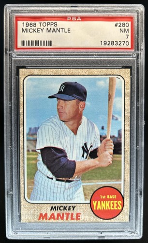 1968 Topps Mickey Mantle #280 New York Yankees PSA 7