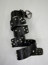 Diesel Studded Leather Belt Y2K Archive Punk Size 90/36 Silver Detail