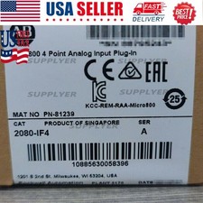 New in box Allen-Bradley AB 2080-IF4 /A Micro800 4 Point Analog Input Plug-In