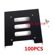 100PCS 2.5" SSD HDD Hard Drive to 3.5" Steel Caddy Tray Mounting Bracket