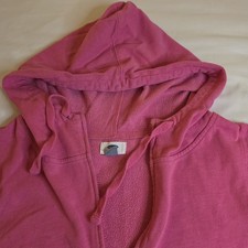Old Navy Women's Full Zip Hoodie Size M Pink Cotton Blend Casual Sweatshirt