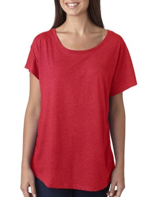 Next Level Apparel 6760 Ladies Triblend Dolman Tee Short Sleeves Stylish T-Shirt