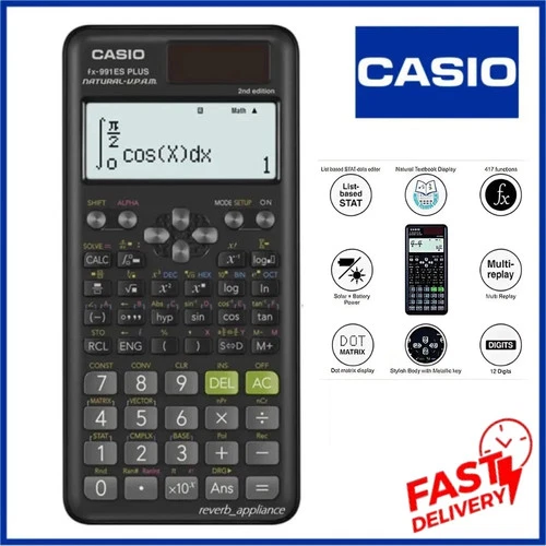 PRO CASIO FX-991ES Plus Advanced Scientific Calculator 417 Functions Black UK.