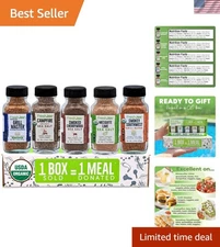 Smoked Seasoning Set with Gift Box | 5 Organic BBQ Spices & Rubs for Grilling...