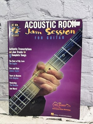 Acoustic Rock Jam Session for Guitar Song Sheet Book by Hal Leonard W/ CD