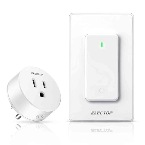 Remote Control Outlet,  15A/1500W Wireless Wall Mounted Power Switch, Long 