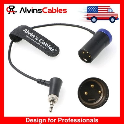 Low Profile Audio Cable for Sennheiser EK 2000 XLR 3 Pin to Locked 3.5mm TRS 18''