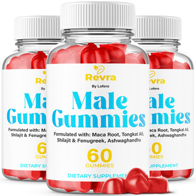 (3 Pack) Revra Male Gummys Advanced Formula Max Support Supplement (180 Ct)