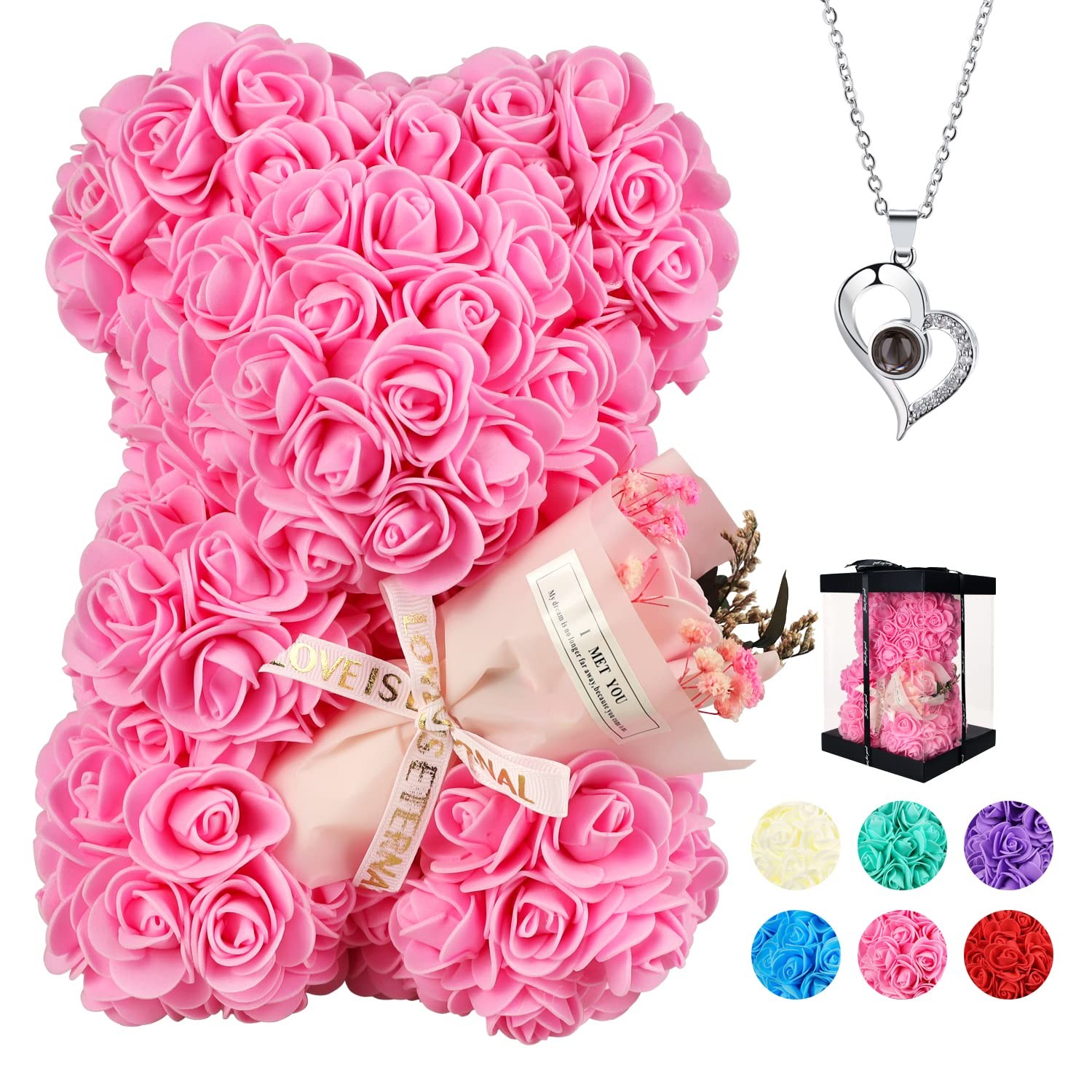 Rose Bear Gifts for Her, rose bear Gifts for Women, Valentines Day Gift