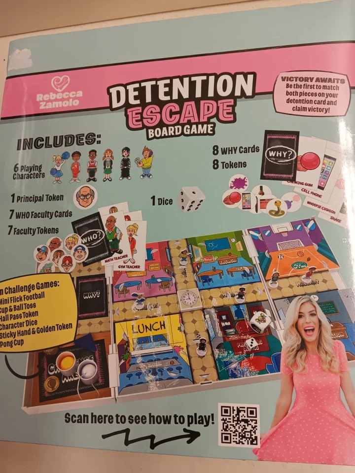 Rebecca Zamolo Detention Escape Board Game SHRINK-WRAPPED NEW - Image 2 of 2