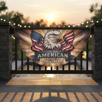 USA Patriotic Eagle Fan Banner Commemorative Display