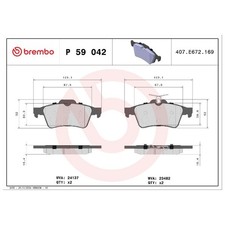 Satz Bremsbeläge Bremsklötze hinten für Jaguar XJ X350 X351 XK 2 X150 | 24304