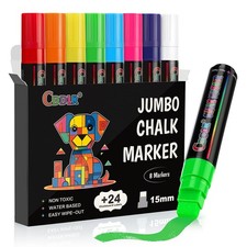Window Chalk Markers for Cars Washable,Jumbo Liquid Chalk Marker with 8 Color...