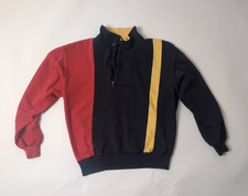 Vintage Nautica Challenge Sweatshirt Mens Med Colorblock 1/4 Zip Pullover 90s