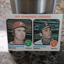 Topps 1973 League Leaders Nolan Ryan Steve Carlton #67 MLB Baseball