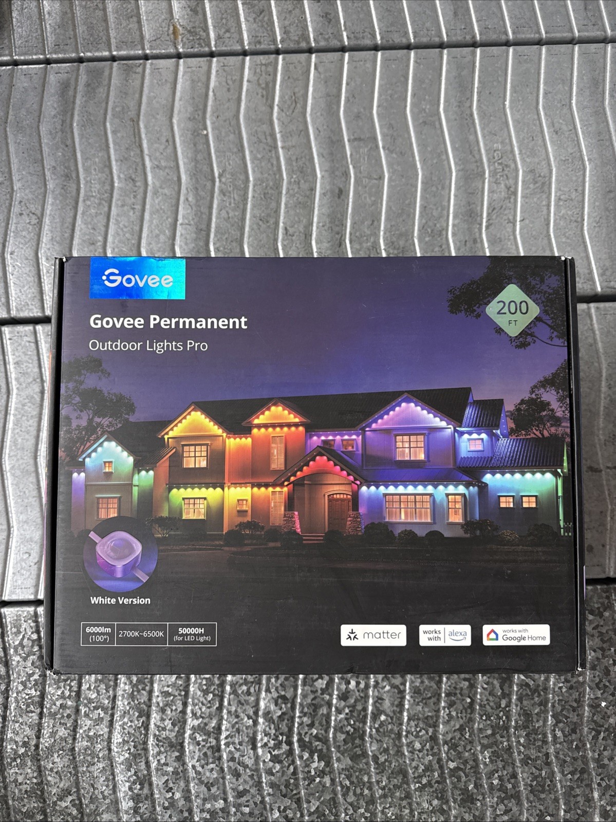 Govee H706C Permanent Outdoor Lights Pro 200ft WHITE VERSION Open Box