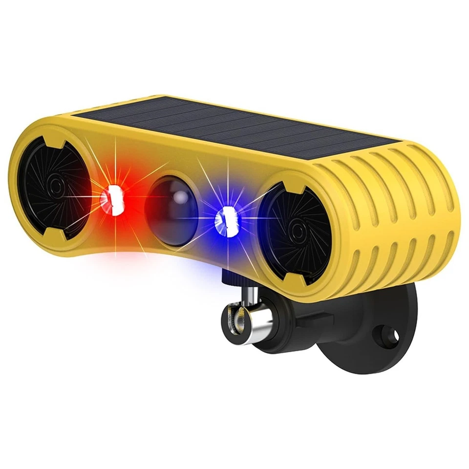 Solar Outdoor Motion Sensor Alarm 2*130db Ultrasonic Siren Motion Detector Alarm - Image 2 of 4