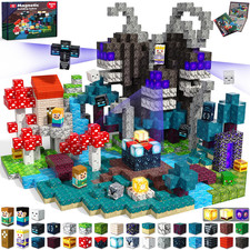 200pc Dark  Forest Magnetic Building Blocks STEM Toy Set - Light Up Magnets