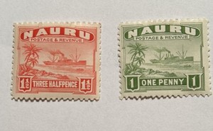 Nauru Scott # 18-19a Mint Lightly Hinged.  Issues 1924