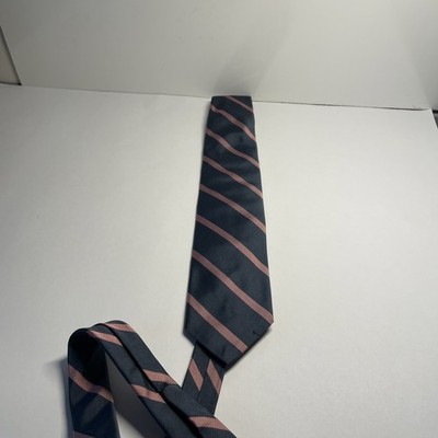 Robert Talbott Omaggio Finest Silk Handsew navy and rose color
