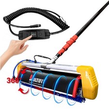 420rpm Solar Panel Cleaning Brush 111824ft Carbon Fiber Rod Forward Reverse