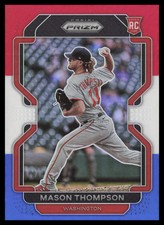 2022 Panini Prizm #28 Mason Thompson Washington Nationals Red/White/Blue Prizm