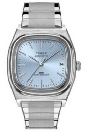 Q Timex 1983 Reissue Classic Icy Blue Dial Stainless Steel Men's Watch TW2Y66700