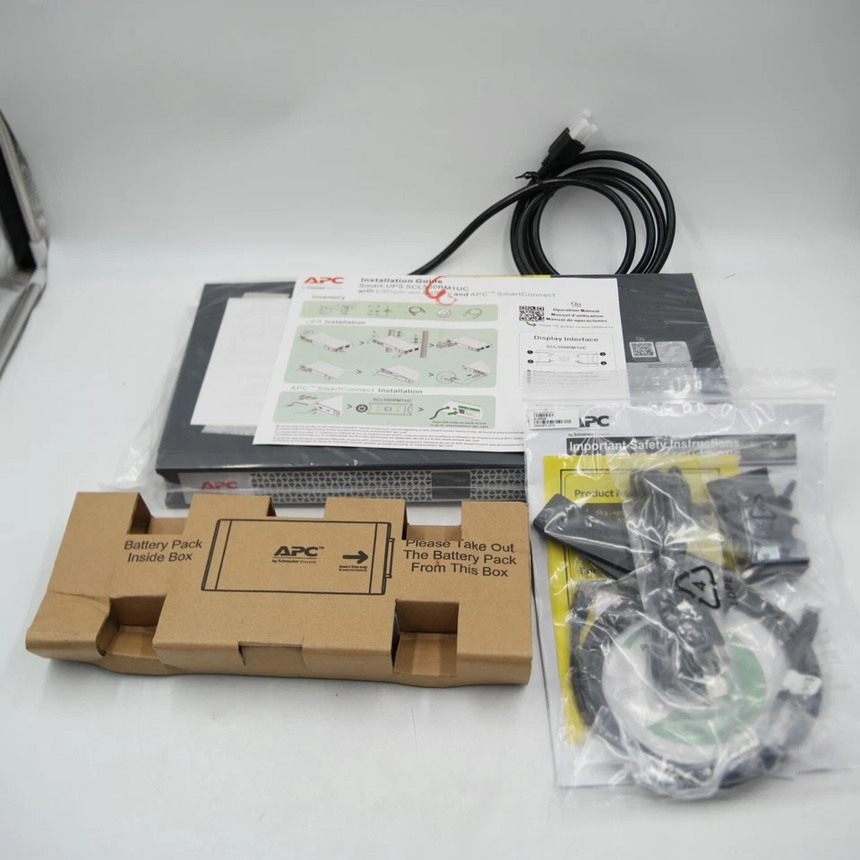 NEW-APC SCL500RM1U Smart-UPS Line Interactive 500VA Lithiumion Rackmount 1U 120V - Image 2 of 4