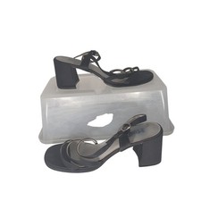 Mudd Jenni Block Heel Sandals 8.5 Black Y2K Vintage 90s Strappy Square Toe