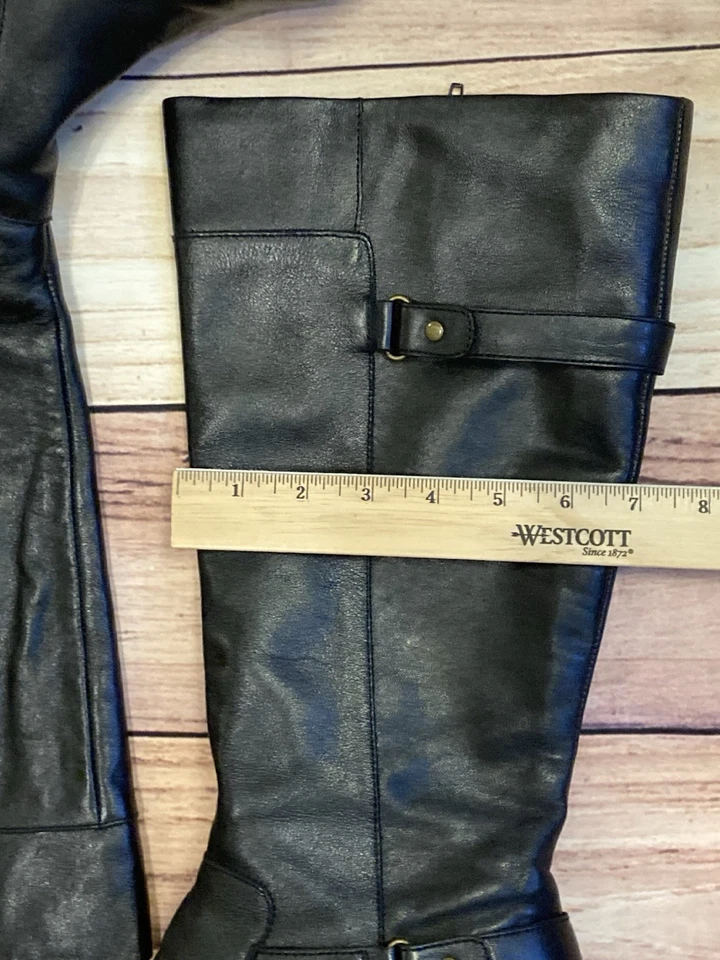 Easy Spirit Size 9.5 M Black Leather Tall Women's Riding Boots - Image 3 of 4