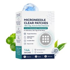 Curalona Microneedle Patches 144pcs, Skin Tag Wart Acne Remover Patches