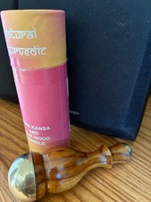 Ayurvedic Dual Kansa Wand massager Both Side Bronze Cap Facial, Neck 6"
