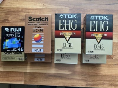 TDK EC 45 EHG  , Fuji VHS , Scotch EXG Cassette