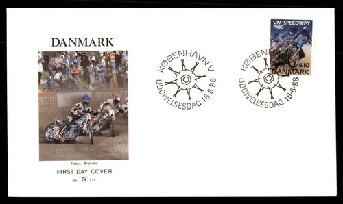 Mayfairstamps Denmark FDC 1988 Motorcycle Race VM Speedway First Day Cover aaw_3