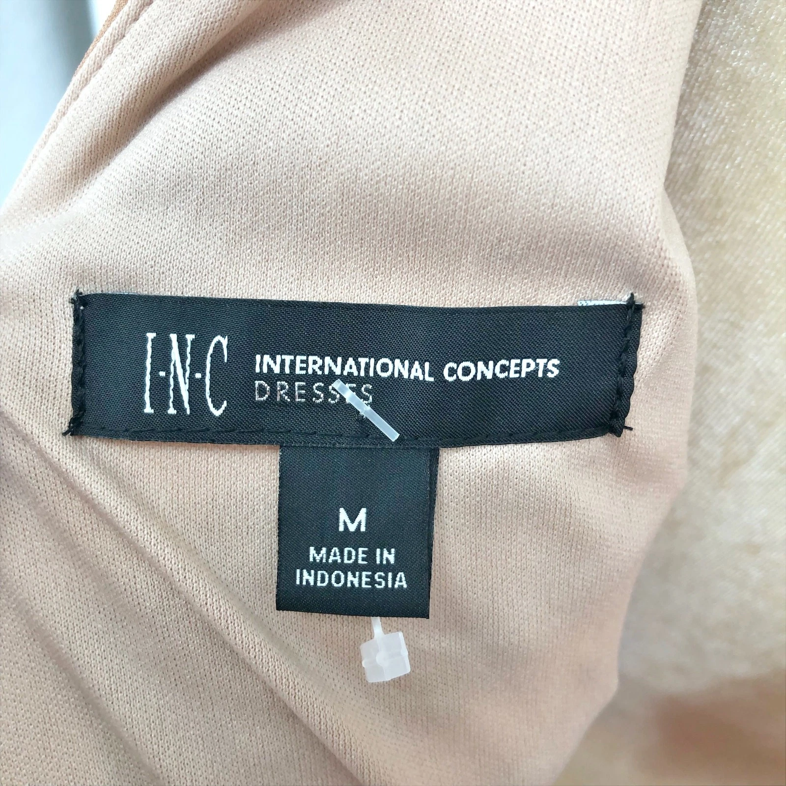 VETEMENTS Abito a tubino INC INTERNATIONAL CONCEPTS medio marrone beige manica lunga nuovo senza etichette