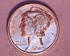 1943-D MERCURY DIME  BU ***128-6C