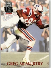 Greg McMurtry 1992 Pro Set Power Football New England Patriots