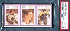 1970 ESSO POWER PLAYERS NORM ULLMAN / JEAN RATELLE PSA 6 EX-MINT TRIPLE PANEL