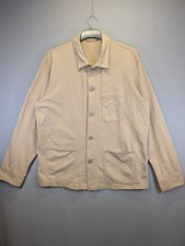 Uniqlo Jacket Mens XL Beige Chore Utility Field Shacket Work Layer Button Up